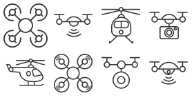 Aerial UAV [wireframe] Icon Icons